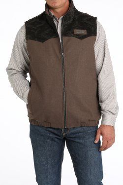 MWV1543011 MEN&#39;S CINCH CONCEALED CARRY BROWN WOOLY VEST