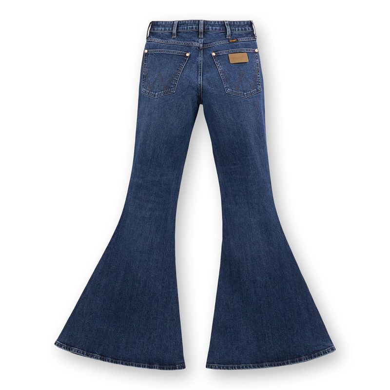 112360638 WOMEN&#39;S WRANGLER X LAINEY WILSON BELL BOTTOM JEAN - BASKIN BLUE WASH