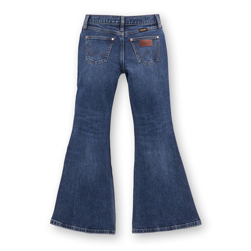 112361024 GIRL'S WRANGLER X LAINEY WILSON BELL BOTTOM JEAN - DARK WASH
