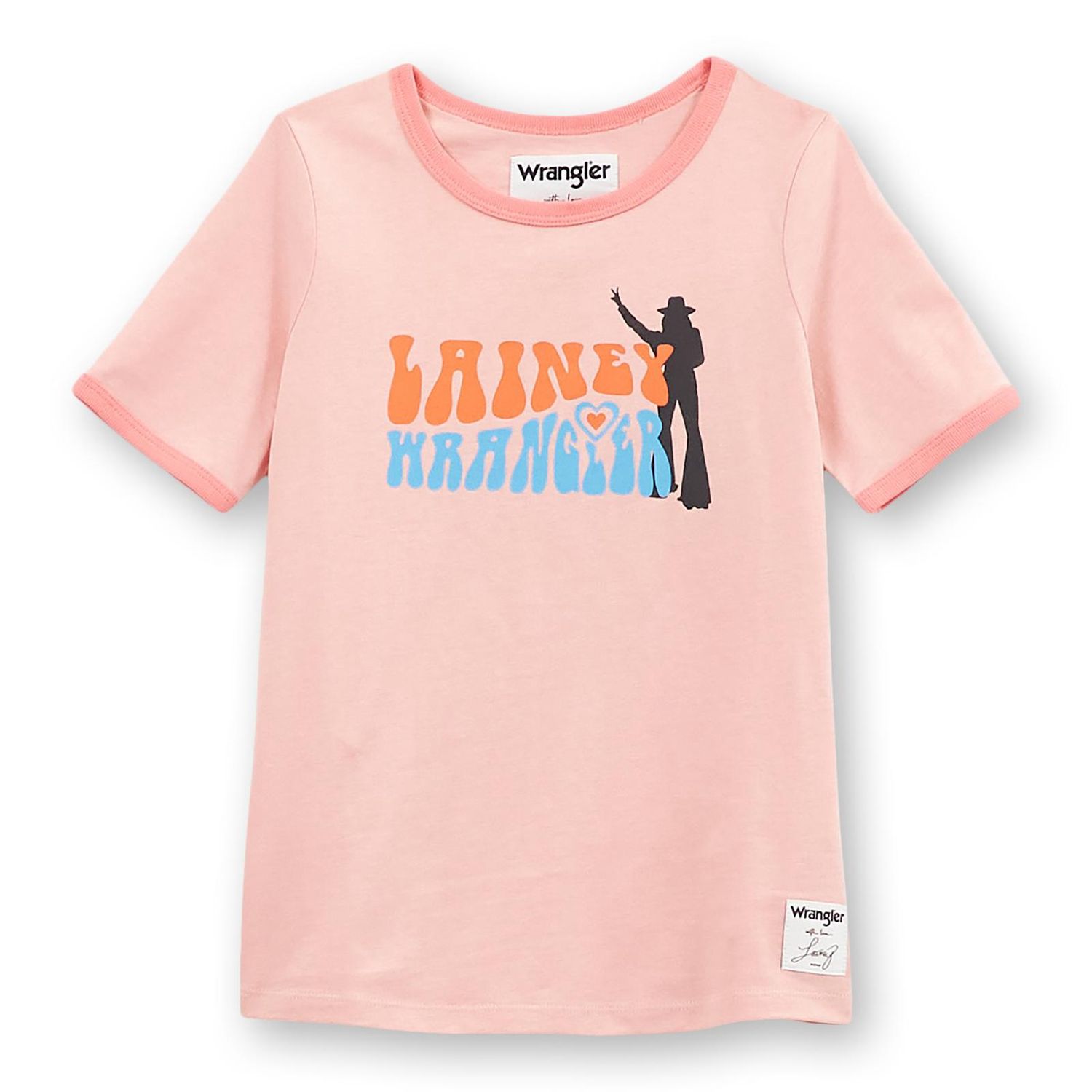 112361078 GIRL&#39;S WRANGLER X LAINEY WILSON SLIM RINGER SHORT-SLEEVE T-SHIRT