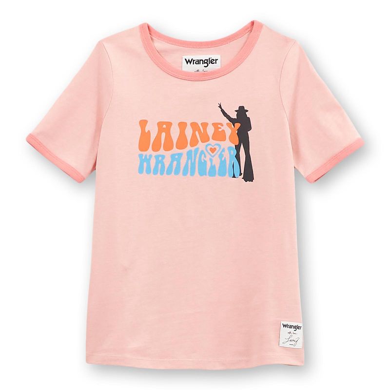 112361078 GIRL&#39;S WRANGLER X LAINEY WILSON SLIM RINGER SHORT-SLEEVE T-SHIRT
