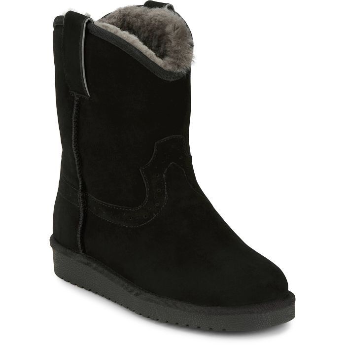 GY2863 WOMEN'S JUSTIN HEIDI BLACK SUEDE &amp; LINED WINTER BOOT