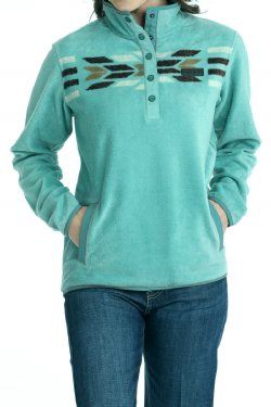 MAK9909002 WOMEN&#39;S CINCH TURQUOISE POLAR FLEECE