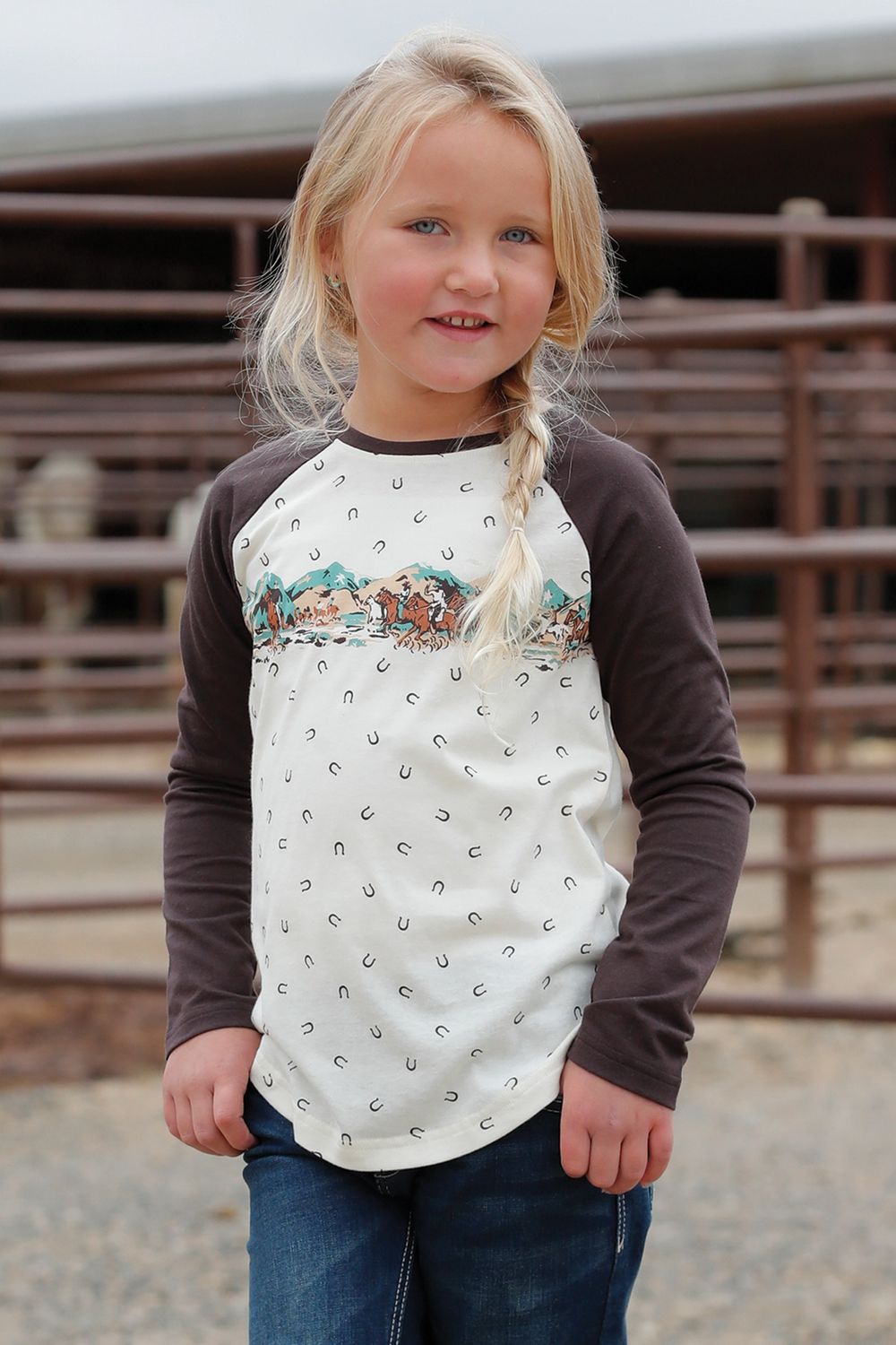 CTK3550012 GIRL&#39;S CRUEL GIRL LONG-SLEEVE CREAM RAGLAN