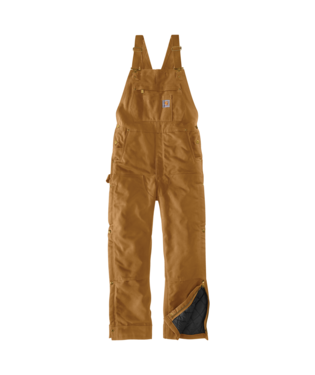 106672-BRN MEN&#39;S CARHARTT LOOSE FIT FIRM DUCK INSULATED BIB OVERALL