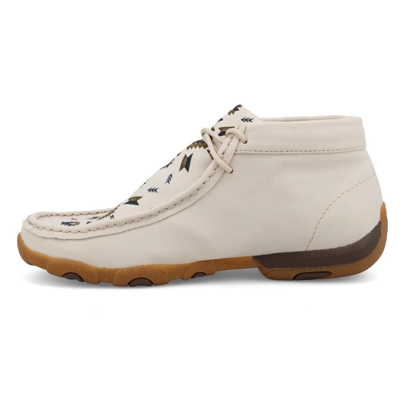 WDM0161 WOMEN'S TWISTED X BEIGE &amp; AZTEC CHUKKA DRIVING MOCS