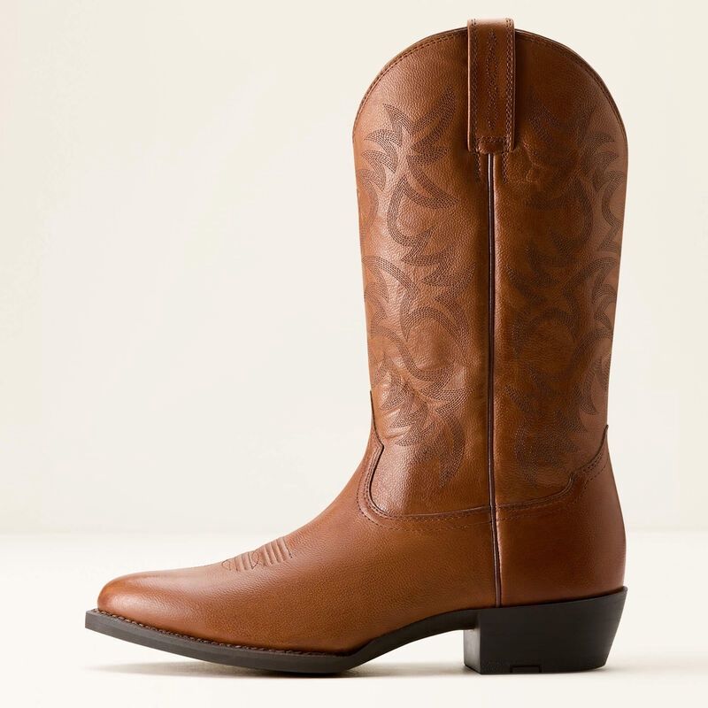 10053736 MEN'S ARIAT 12" COGNAC R-TOE HERITAGE WESTERN BOOT