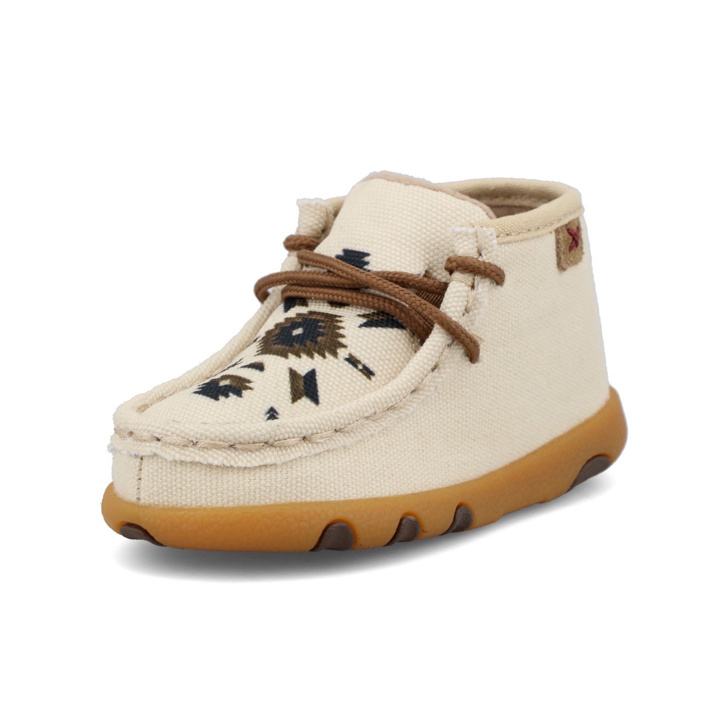 ICA0044 INFANT TWISTED X BEIGE &amp; AZTEC CHUKKA DRIVING MOCS