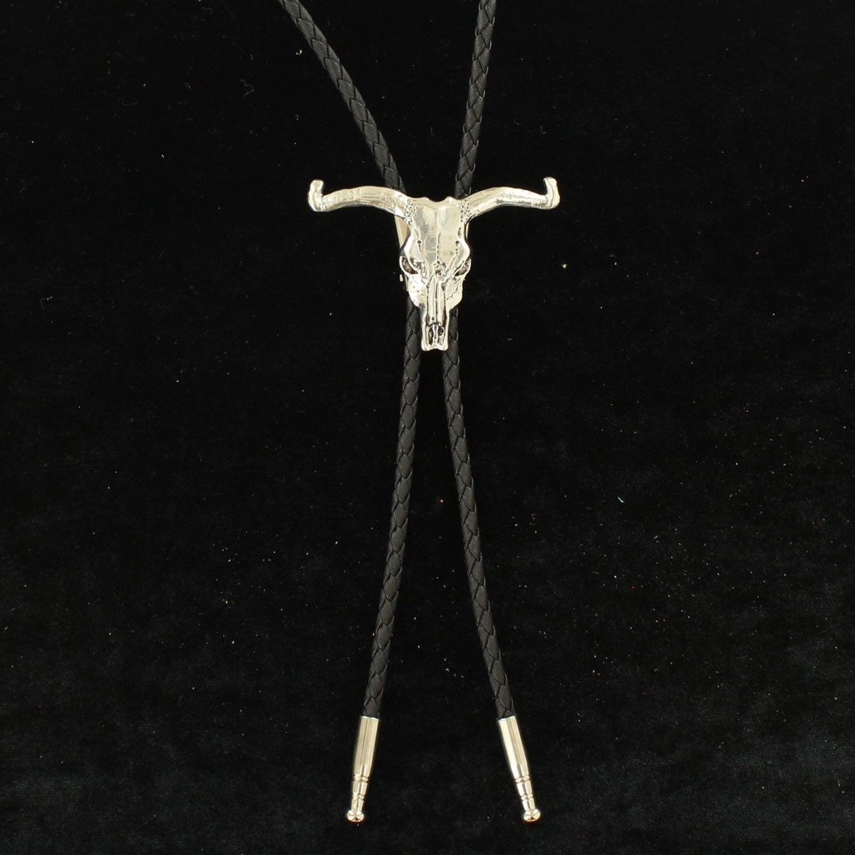 22101 M&amp;F LONGHORN SKULL BOLO TIE