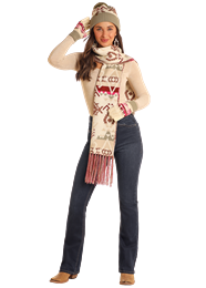 BU47X05635 WOMEN&#39;S ROCK &amp; ROLL AZTEC SCARF SET