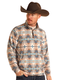 BM91T05351 MEN&#39;S ROCK &amp; ROLL  PERFORMANCE PRINTED PULLOVER