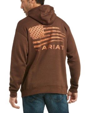 10037270 MEN&#39;S ARIAT TAN &amp; DARK BROWN PATRIOT 2.0 HOODY