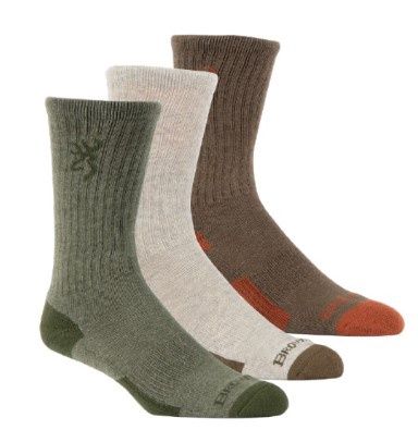 A0004574903 BROWNING  3-PACK EVERYDAY CREW SOCKS