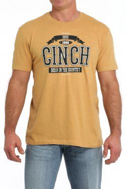 MTT1690652 MEN’S CINCH LOGO GOLD SHORT-SLEEVE TEE