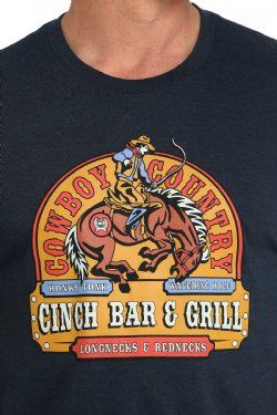 MTT1690651 MEN’S CINCH LOGO NAVY SHORT-SLEEVE TEE