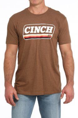 MTT1690648 MEN&#39;S CINCH GRAPHIC SHORT-SLEEVE TEE - BROWN