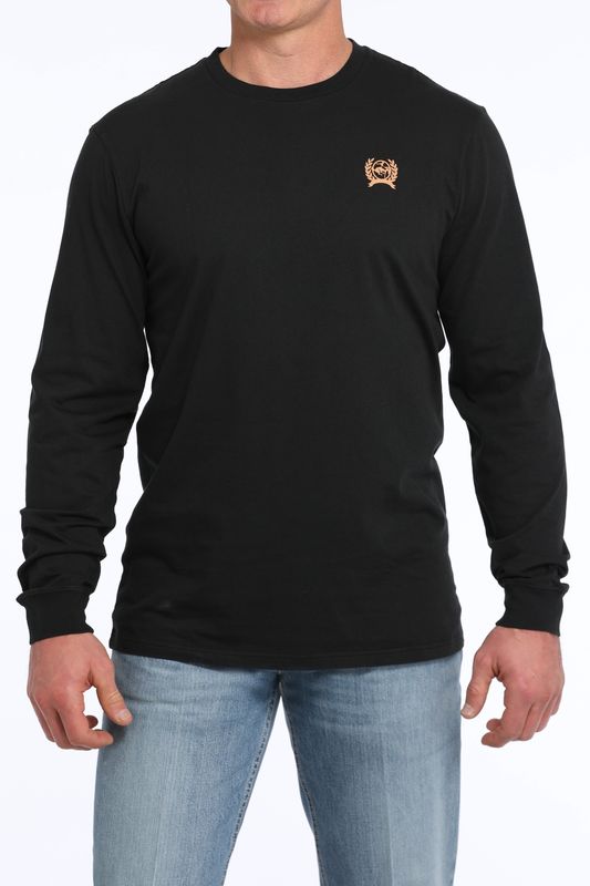 MTK1721016 MEN&#39;S CINCH BLACK LONG-SLEEVE GRAPHIC TEE