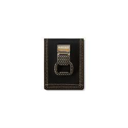 A3400801 ARIAT WORK BROWN BI-FOLD MONEY CLIP WALLET