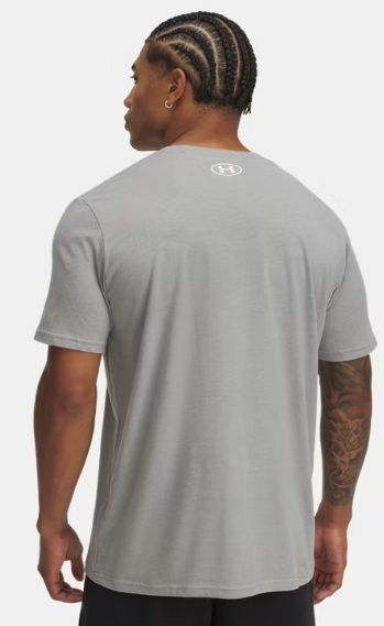 6001862-035 MEN'S UNDER ARMOUR FREEDOM LEFT CHEST LOGO SHORT-SLEEVE TEE - GRAY