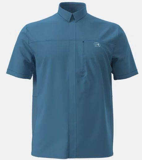 1383571-452 MEN&#39;S UNDER ARMOUR FISH PRO HYBRID WOVEN SHORT-SLEEVE - BLUE