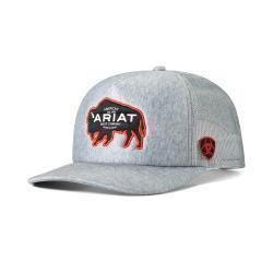 A300087006 ARIAT GREY HAT WITH BUFFALO PATCH