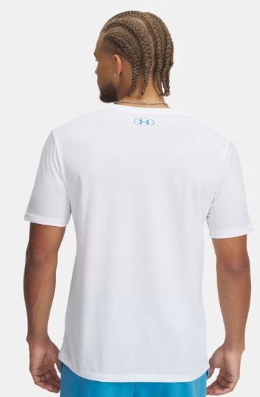 1390207-100 MEN'S UNDER ARMOUR REFLECTIVE BIG LOGO SHORT-SLEEVE TEE - WHITE