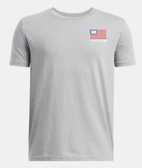 6005361-035 BOY&#39;S UNDER ARMOUR FREEDOM LEFT CHEST LOGO SHORT-SLEEVE TEE