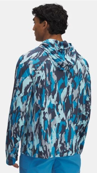 6000958-465 MEN'S UNDER ARMOUR FISH ELITE PRINTED HOODIE - BLUE