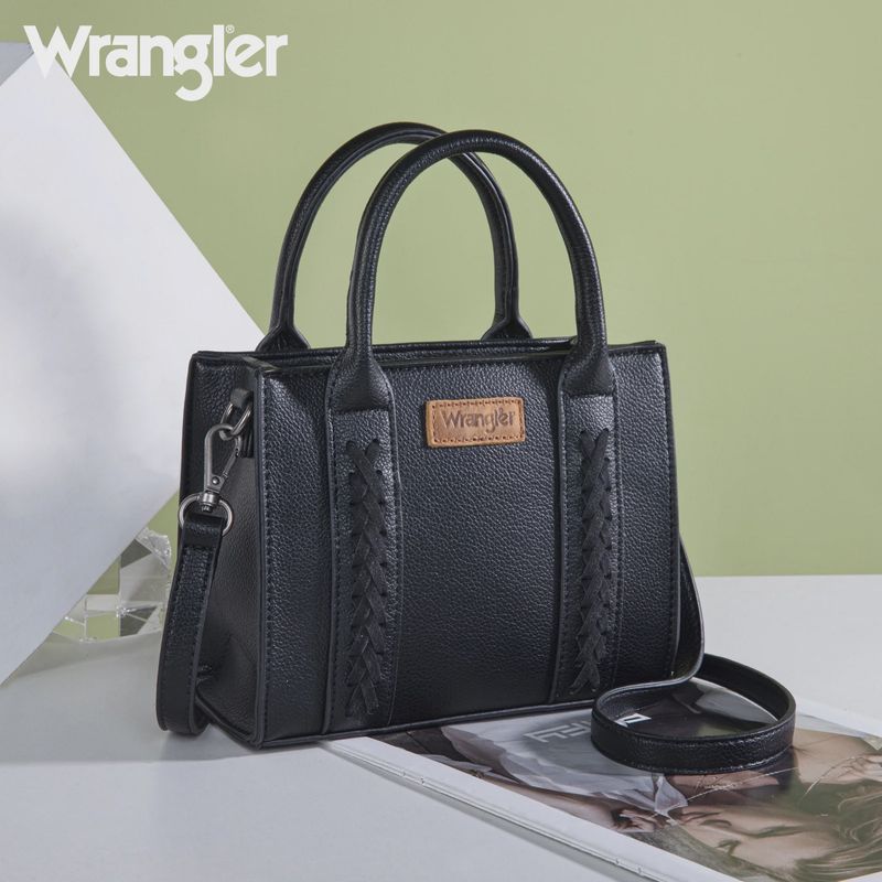 WG70S-8120 WRANGLER WHIPSTITCH MINI TOTE / CROSSBODY - BLACK