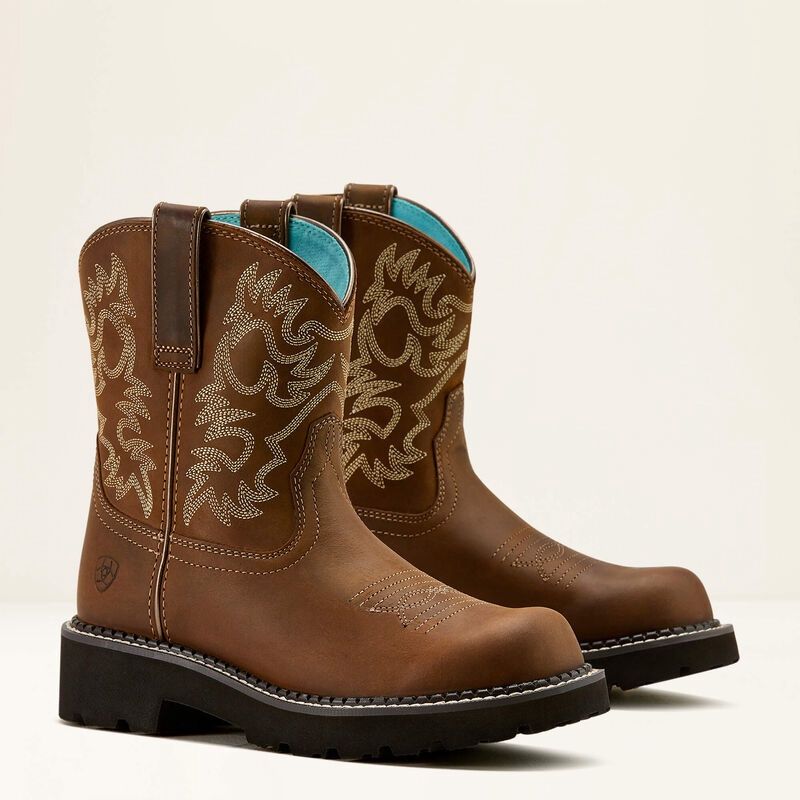 10061281 WOMEN&#39;S ARIAT SASSY BROWN ROUND-TOE FATBABY