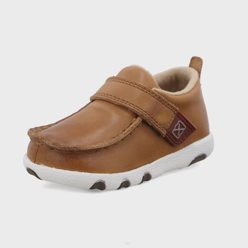 ICA0023 INFANT TWISTED X TAN LEATHER DRIVING MOCS