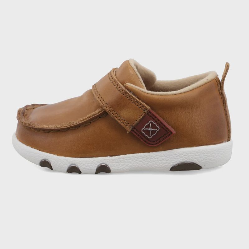 ICA0023 INFANT TWISTED X TAN LEATHER DRIVING MOCS