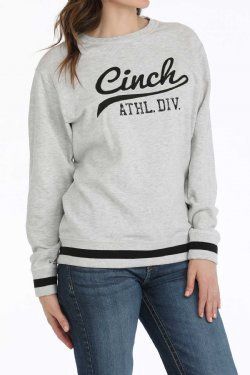 MAK7905004 WOMEN'S CINCH GRAY ATHLETIC CREWNECK SWEATSHIRT