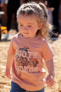 CTK6851035 TODDLER GIRL&#39;S CRUEL GIRL PINK &quot;BOOTS, BOWS, &amp; RODEOS&quot; SHORT-SLEEVE TEE
