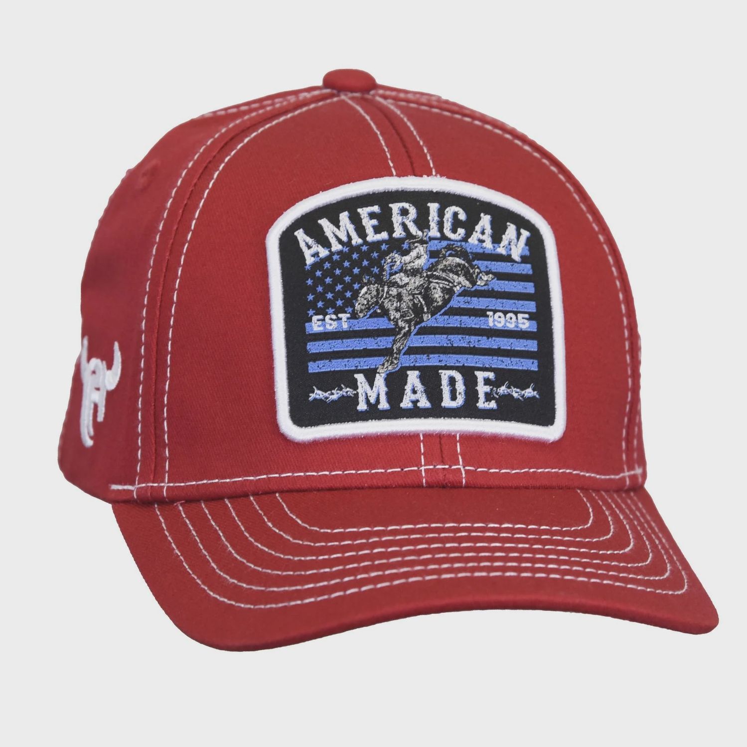 701588-200 YOUTH COWBOY HARDWARE RED &quot;AMERICAN MADE&quot; CAP