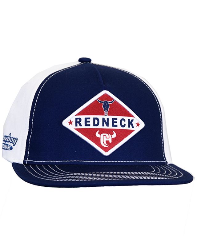 101497-480 COWBOY HARDWARE REDNECK 5 PANEL FLAT BILL CAP