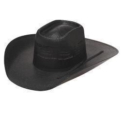 T71283 YOUTH TWISTER BLACK CANVAS BANGORA COWBOY HAT