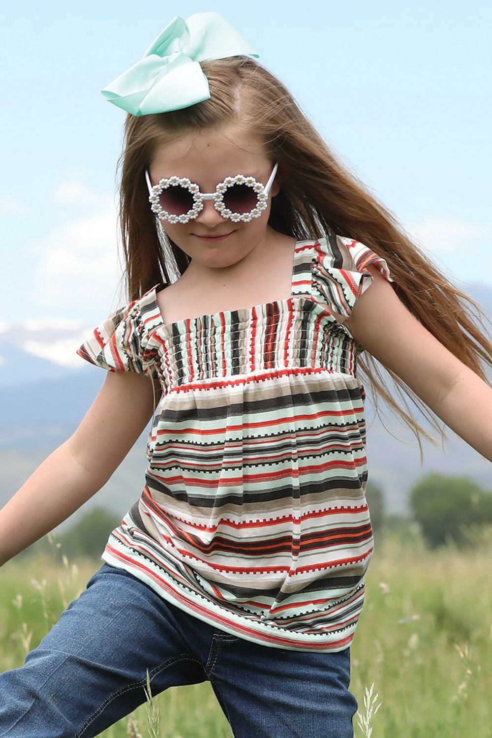 CTK8006001 GIRL&#39;S CRUEL GIRL STRIPED TANK