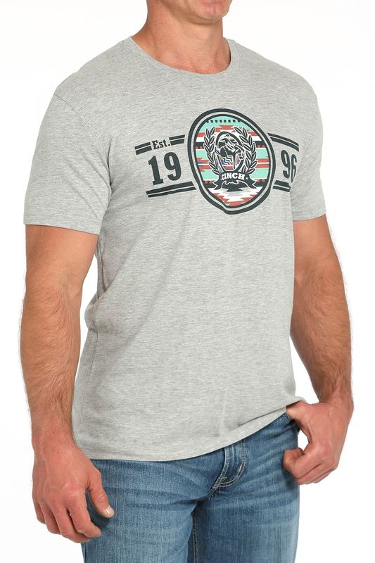 MTT1690683 MEN'S CINCH GRAY SHORT-SLEEVE LOGO T-SHIRT