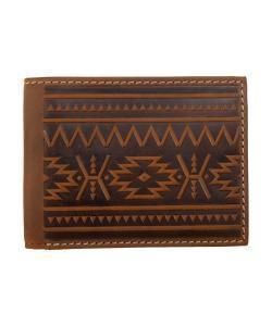 N500049344 NOCONA BI-FOLT AZTEC EMBOSSED BI-FOLD WALLET