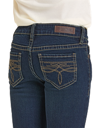 BG4MD07396 GIRL'S ROCK &amp; ROLL DARK VINTAGE BOOTCUT JEAN WITH BOOT STITCH POCKETS