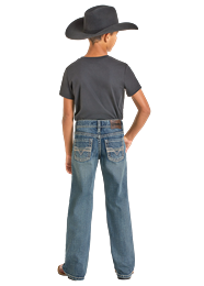 BB0BD07421 BOY&#39;S ROCK &amp; ROLL MEDIUM VINTAGE REGULAR FIT BOOTCUT JEAN