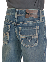 BB0BD07421 BOY'S ROCK &amp; ROLL MEDIUM VINTAGE REGULAR FIT BOOTCUT JEAN