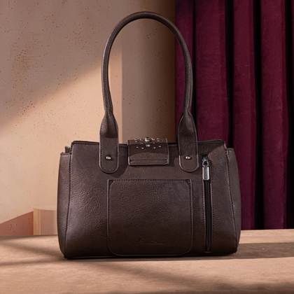 MW1322G-8250CF MONTANA WEST TOOLED CONCHO CONCEALED CARRY TOTE - COFFEE