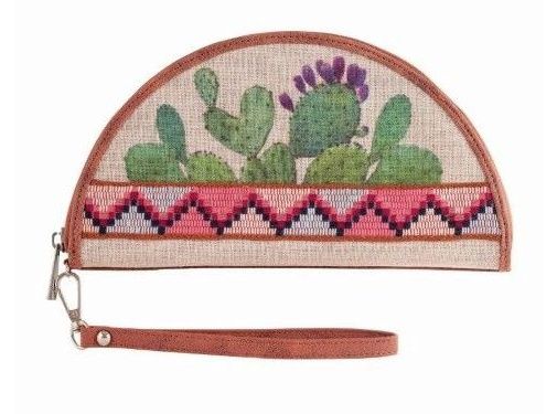 2510111104 LADIES CATCHFLY SEMICIRCLE PRICKLY PEAR CACTUS WALLET