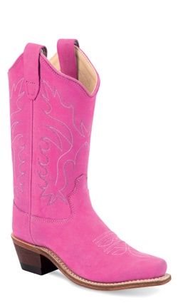 CF8226 GIRL&#39;S JAMA OLD WEST LIGHT PINK SNIP-TOE FASHION WESTERN BOOT
