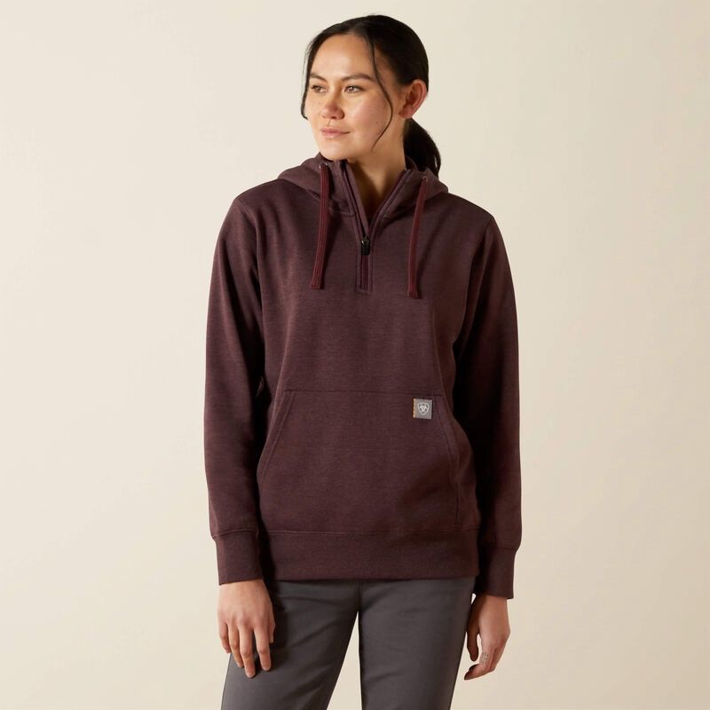 10062654 WOMEN&#39;S ARIAT REBAR SKILL SET 1/2 ZIP HOODIE
