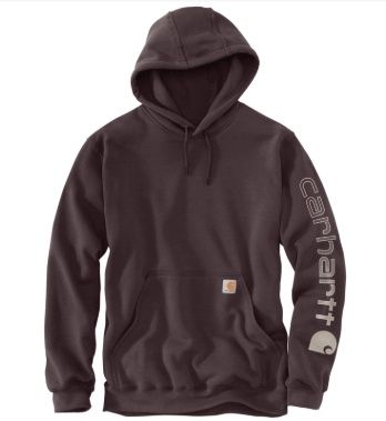 K288 BB3 MEN&#39;S CARHARTT LOOSE FIT MIDWEIGHT LOGO SLEEVE GRAPHIC HOODIE