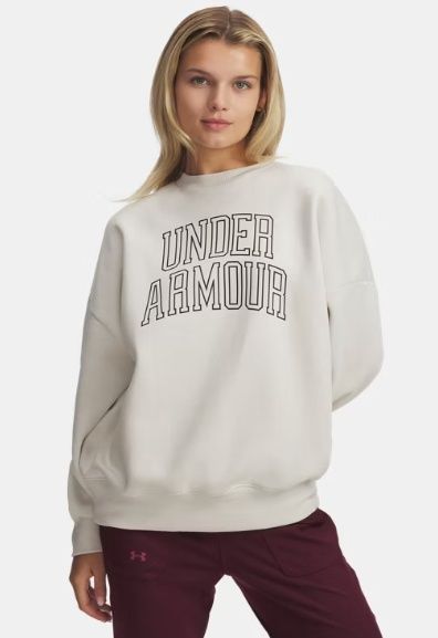 6007880-110 WOMEN&#39;S UNDER ARMOUR RIVAL FLEECE VARSITY CREWNECK
