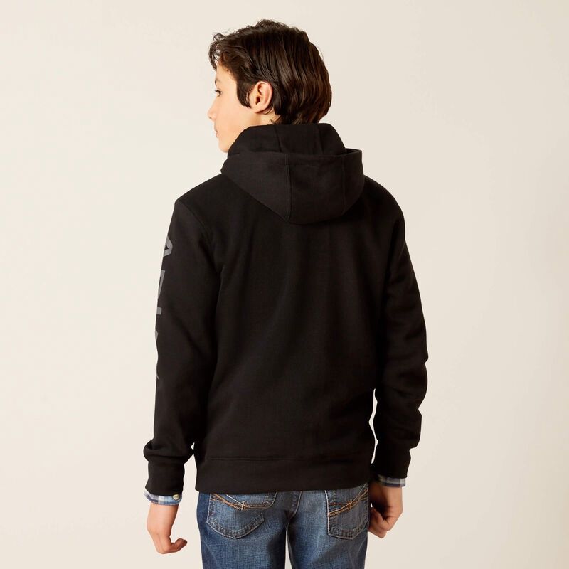 10046473 BOY'S ARIAT LOGO HOODIE - BLACK